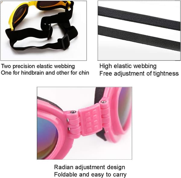 Stilige hundeglass vanntette vindtette UV-beskyttelse S