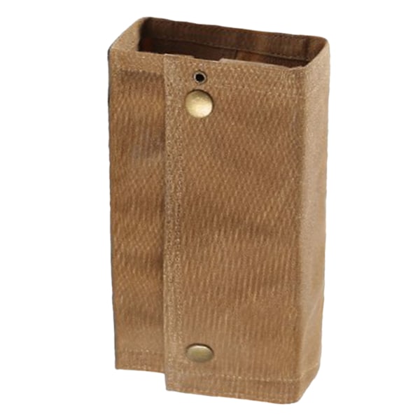 Fällbar kryddflaska väska för utomhusbruk med 9 fickor, bärbar canvas kryddburkshållare för camping, grillning, picknick, khaki