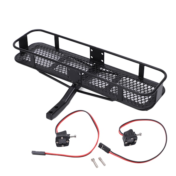 Metall Bakre Stötfångare Dragkrok med Lampa för Traxxas 1/10 RC Bil Uppgraderingsdelar
