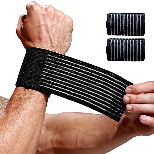 2 stk håndledsbøjle Håndledsbind til mænd og kvinder Håndstøttebånd Armbånd til vægtløftning Tennis Fitness