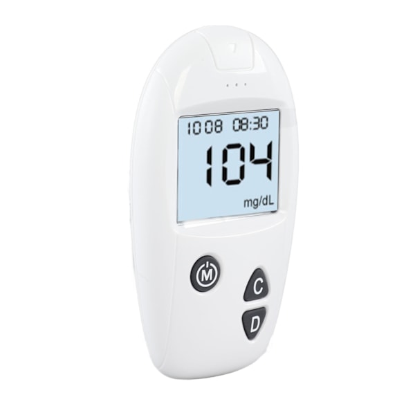 Blodsukkermålersett 50 stk Teststrimler 50 stk Lancetter Automatisk Blodsukkertester med Lancettspenn Type 1 (mg/dL)