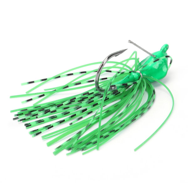 Willow Leaf Spinnerbait Anti-hengende bunnfiske lokke Spinner agn for fersk havabbor, grønn