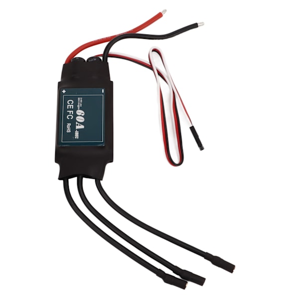 Børsteløs 60A ESC 2‑6S Elektrisk Motorhastighedsregulator til RC Bil Båd Undervands Propeller