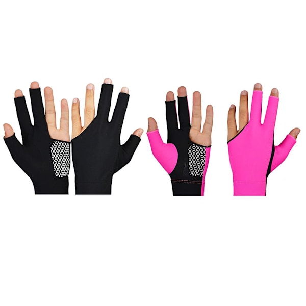 Biljardhandskar Three Finger Gloves Anti Skid Glove Snooker Billiard Cue Handskar
