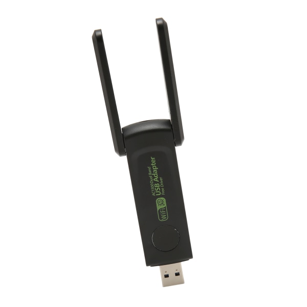 Trådlös nätverkskortadapter 1300Mbps 2.4G 5G Dual Band Dubbelantenn USB3.0 WiFi Adapter för PC