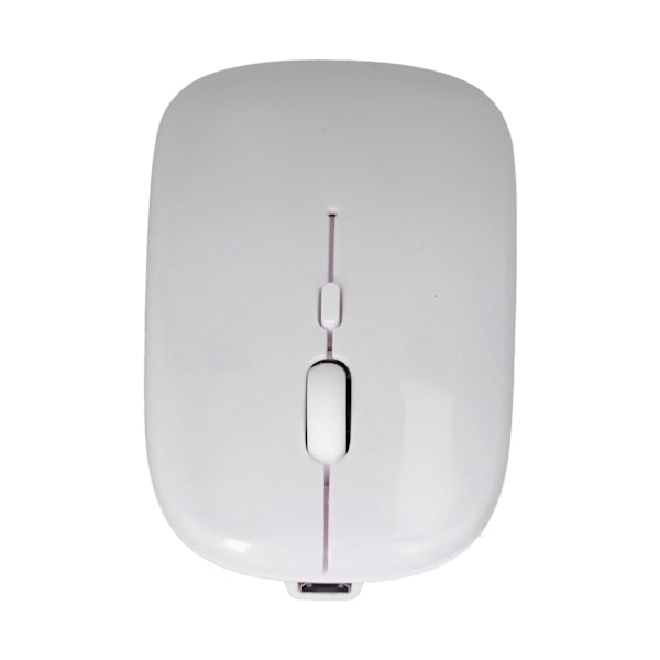 Trådløs Mus Genopladelig DualMode 2.4G Ergonomisk Lydløs Optisk Computer Tilbehør (Hvid)