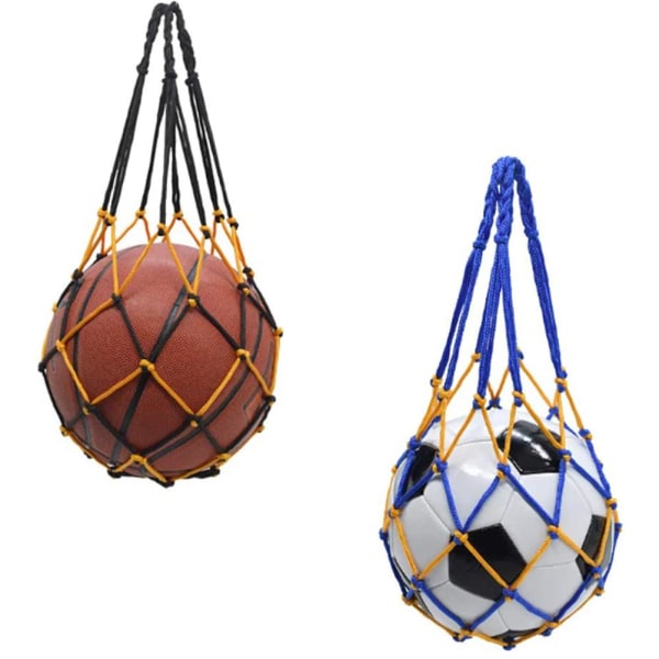 2 ST Basketväska för mesh för nätbollar Praktisk bärbar handgjord fotbollsväska för grönsaker Basketbollar Frukt