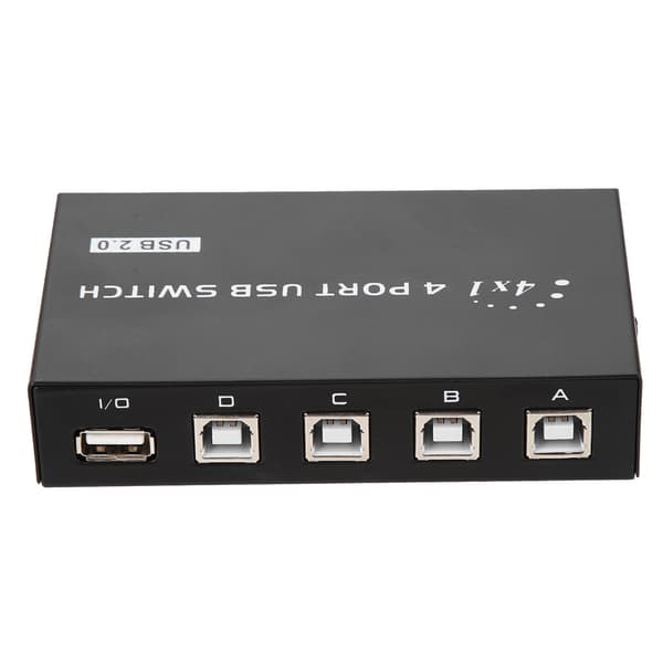 2/4 Port USB 2.0 Manuel Delings Switch Switcher Boks til PC Printer Scanner (4 Port)