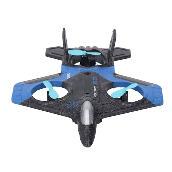 RC-drone Kannettava EPP-kaukosäädöllä varustettu lentokone värikkäillä LED-valoilla ja varapropeleilla lapsille lelulahjaksi sininen kolme akkua