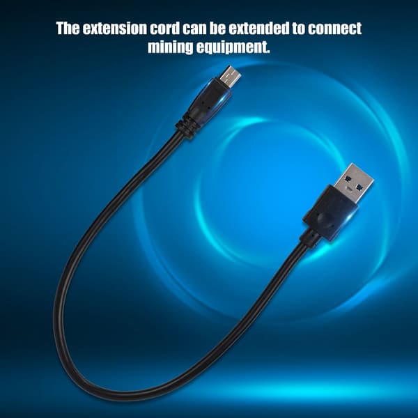 PCI-E 1X jatkokaapeli Riser-kortti Virta USB-jatke 30cm Musta