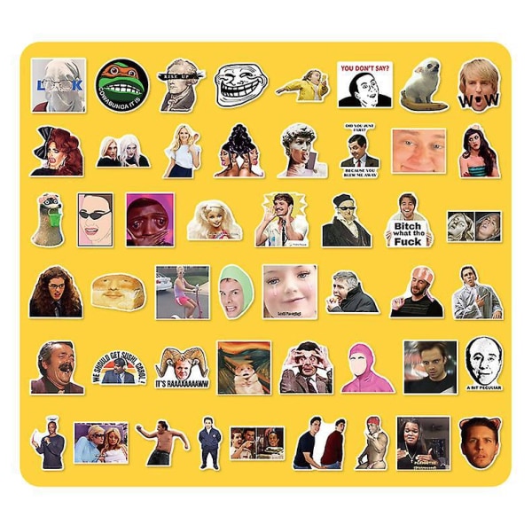 200-pack roliga uttryckssymboler Meme-klistermärken - Vattentäta vinyldekaler för bärbar dator, iPhone, vattenflaskor - vuxna och tonåringar