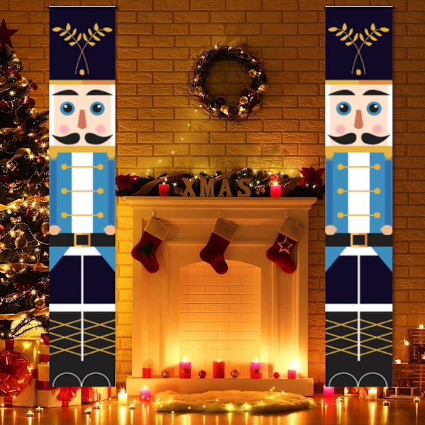 Julgranssoldatbanner juldörrdekoration veranda