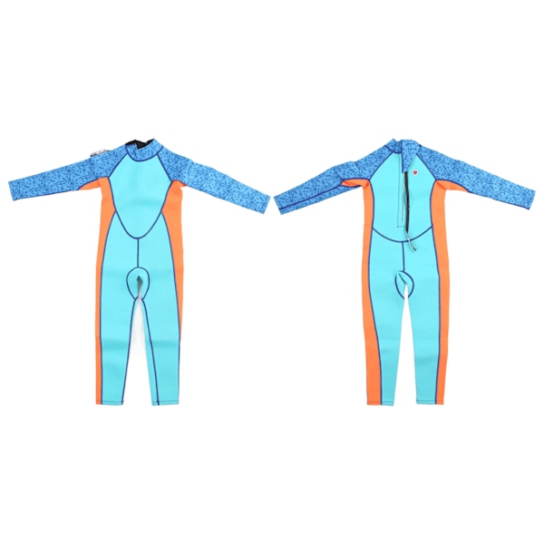 Barnvåtdräkt Varm Solskydd Långärmad 2,5 mm Neopren Toddler Surfing Våtdräkt för Flickor Pojkar Simning Dykning Snorkling Storlek 8
