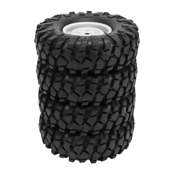 4st RC terrängfordonsdäck 1,9 tum Universal Gummi RC hjul och däck för RC terrängfordon klätterbil Vit