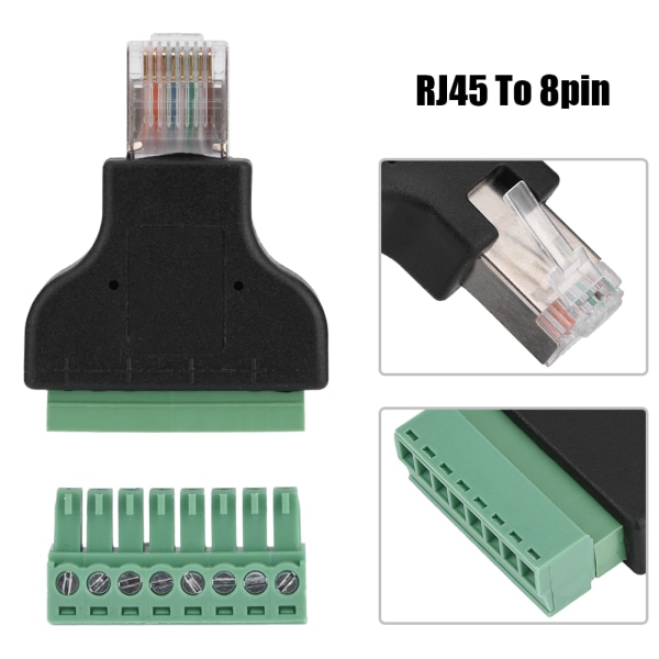 DVR Ethernet-liitin RJ45 urosliitin ja 8-nastainen ruuviliitin