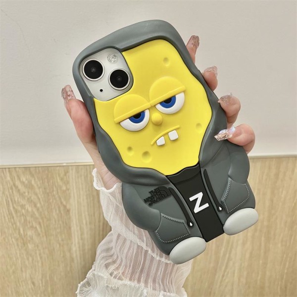 Sjov SpongeBob Patrick Star Cartoon 3D telefontaske, silikone stødsikkert cover til iPhone A1 iPhoneXS Max