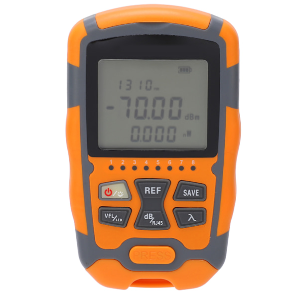 Håndholdt optisk effektmåler Multifunksjonell optisk fiberkabeltester med LED-lys 30 MW