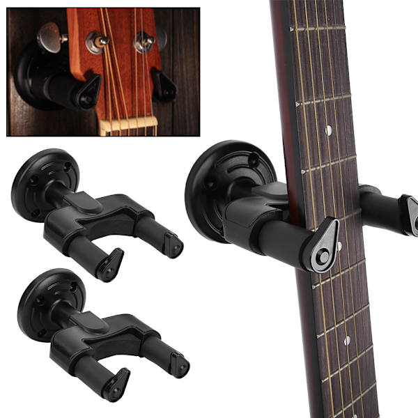 2st Kvalitets ABS Gitarrhängare Väggfäste Krokar för Bas Mandolin Banjo Violin