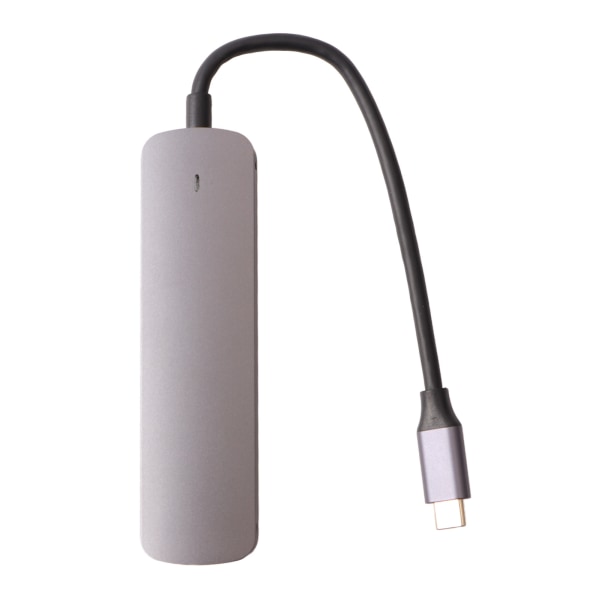 6 i 1 USB C Hub med PD Laddning USB 2.0 USB 3.0 Minneskortplats för minneskort HD Multimedia Interface 4K Typ C dockningsstation