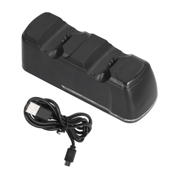 Controller Opladningsstander Base Dockingstation USB Dobbelt Controller Oplader til PS4 Sort