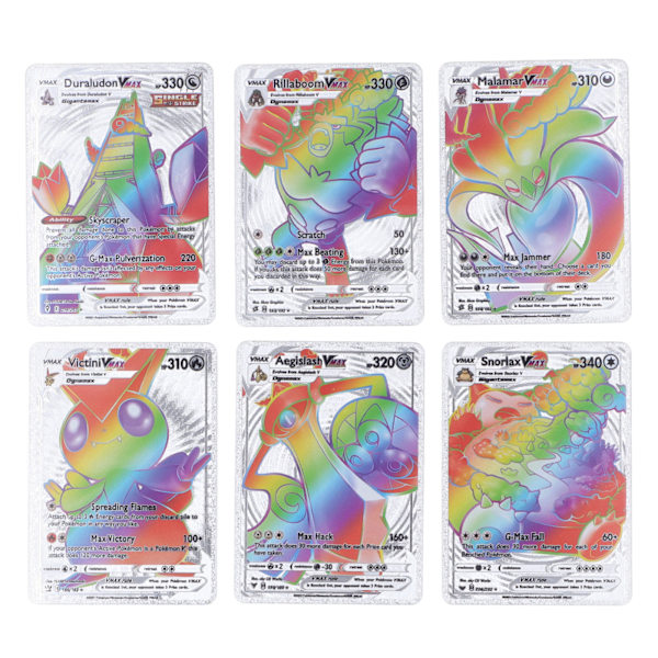 55 st Cartoon Peripheral Cards Set Engelska Ord Vackra Mönster Tryck Anime Cards Toy Silver