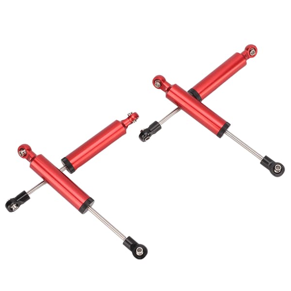 4 stk. RC bil støddæmper aluminiumslegering oliedæmper til 1/10 simulations klatrebil 110 mm rød
