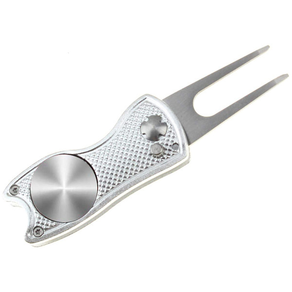Bärbar Golf Divot Tool Golf Green Reparation Pitch Fork Ball Marker Träningsverktyg
