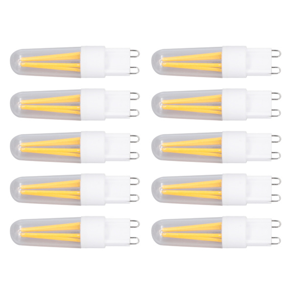 10 stk G9 lyspære 3W 500LM energisparende bordlampe taklampe pære til husholdning kontor 110V