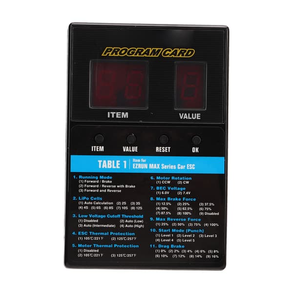 LED Programkortboks Børsteløs Universal ESC Programmeringskort for RC Båt Bil Tilbehør