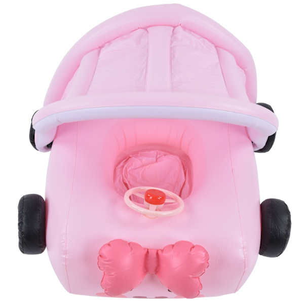 Bilformade babysimningsflottbåtar förtjockade säkra rosa småbarns simringar för simbassäng