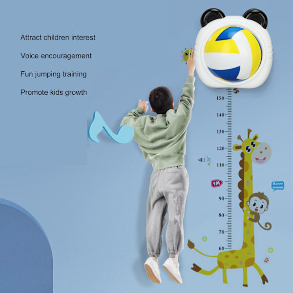 Hoppande träningsleksak för barn med talräkning, cool belysning och tillväxtdiagram, träningsleksak för hemmet