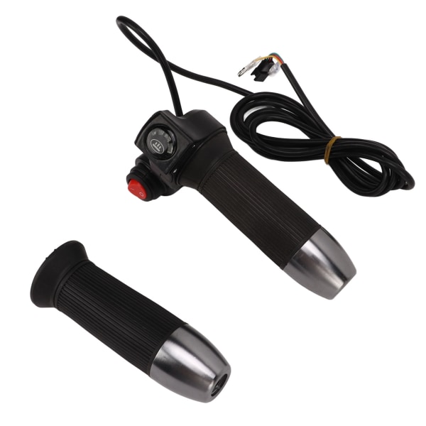 1 par elcykel gashåndtag Universal 48V 5 farver tråd scooter Hastighedskontrol håndstang med Power Display