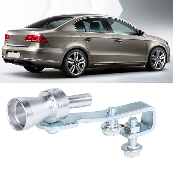 Turbo Lyd Fløyte Lyddemper Eksosrør Aluminium Legering Sølv TC S