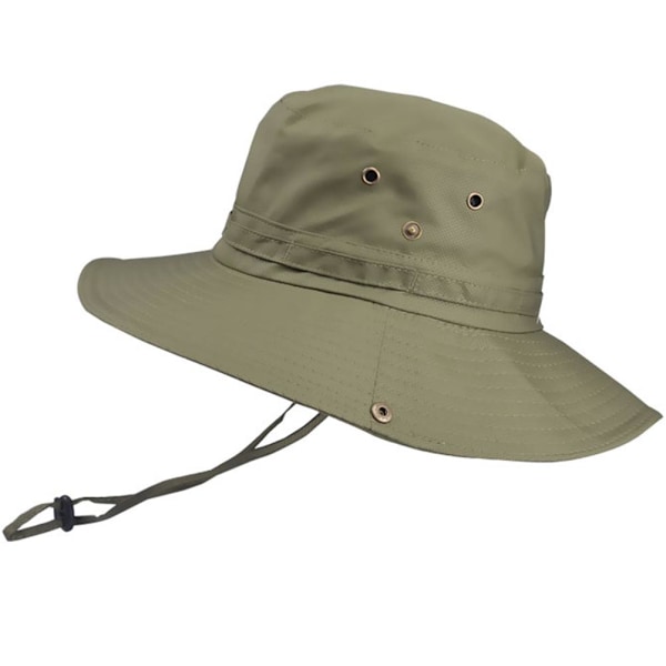 UV-skyddande Bucket Hat för Män Solhatt Fiskarehatt Utomhus Halm Bucket Hat för Fiske Jakt