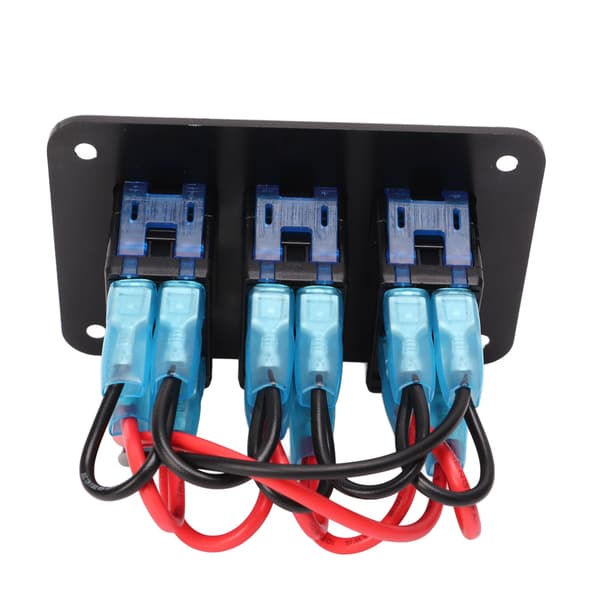 3-veis vanntett vippebryterpanel DC 12V til 24V 30A 5-pinners blått LED-lys fleksible PC-spenner for RV-bilbåt