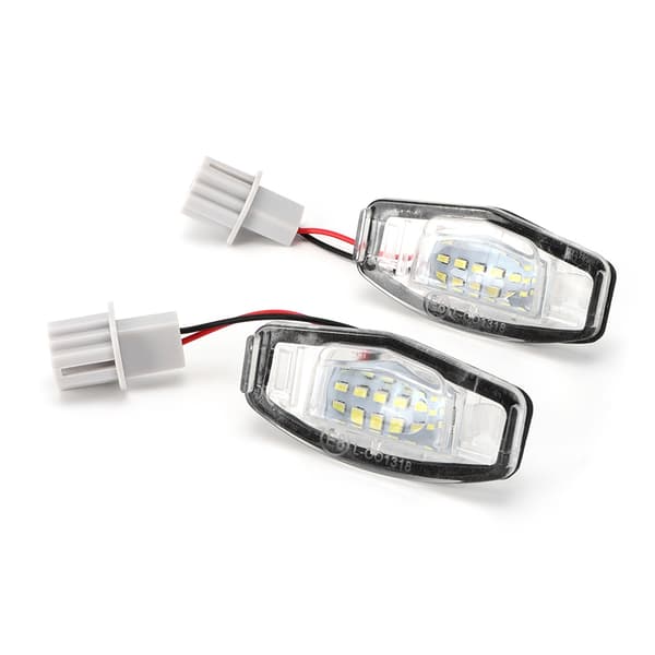 2 stk. Nummerpladelys 12~30V LED Bil Nummerpladelys Passer til Civic Nummerpladelys