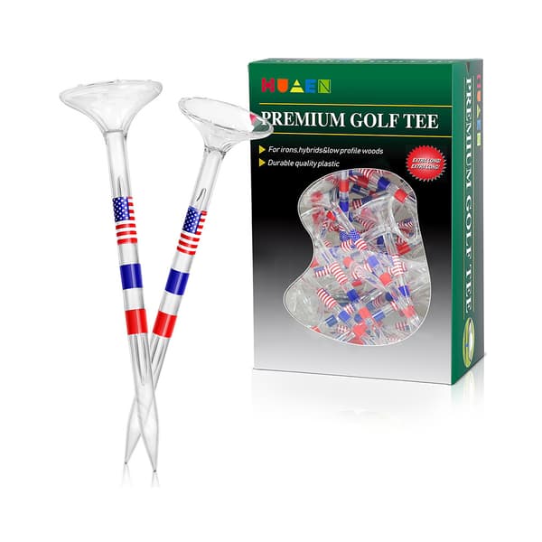 Golf tee stor kop transparent tryk flag PC golf tee