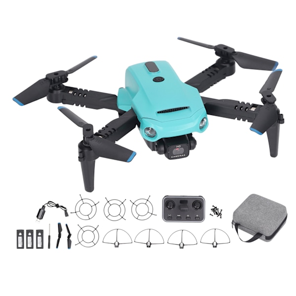 Drone HD-kamera 6-axlig fjärrkontroll 2,4 GHz Vikbar Headless-läge för utomhusfotografering 3 batterier