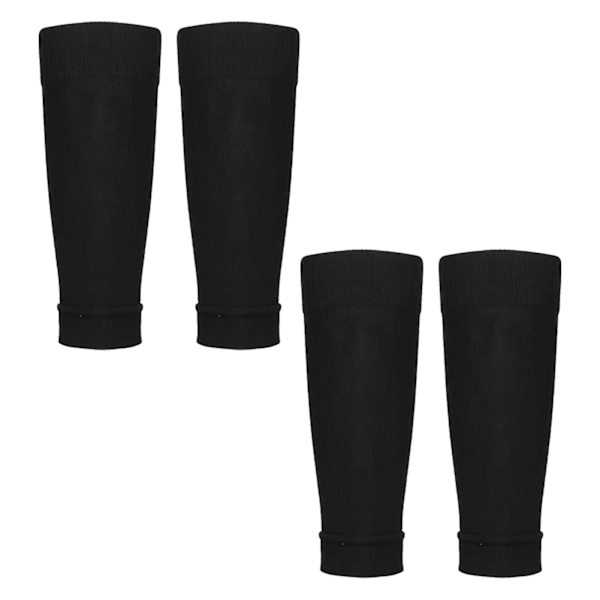 2 Paria Shin Guard -suojiahihoja Nylon, Koko 38‑47, Urheilutarvike Jalkapallolle, Musta