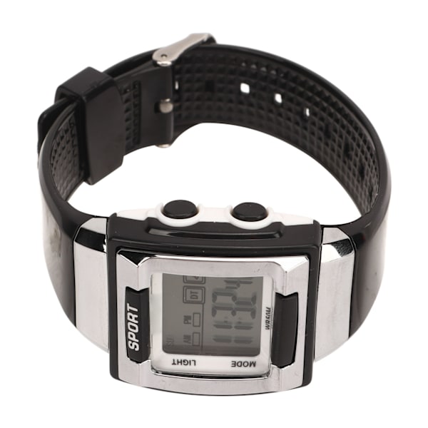 Digital watch Fashion Quadrate Vattentät stor skärm självlysande elektronisk watch för daglig sport simning Svart