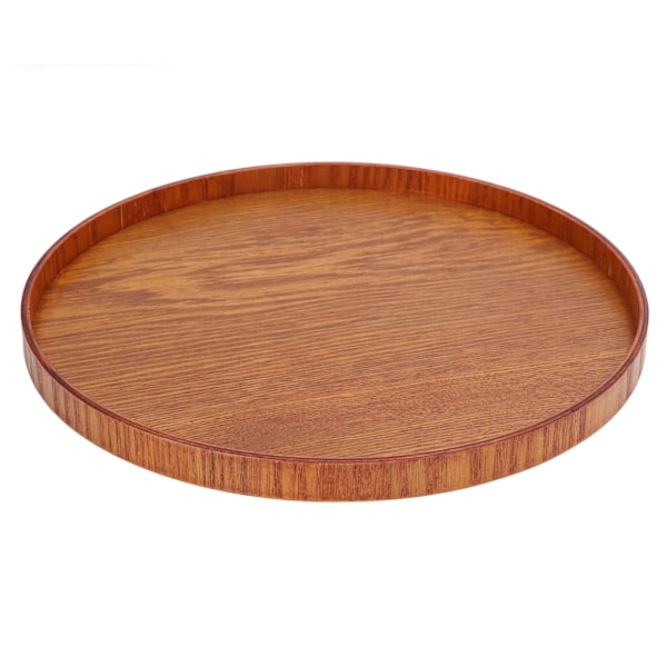 Tretjenerbrett i tre, rundt, holdbart, enkelt, elegant stil, bredt bruksområde, blank overflate, stabil struktur, 21 cm