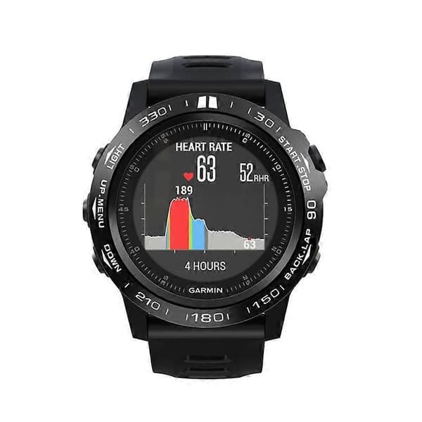For Garmin Fenix 3/3 HR Smart Watch Stålram, B Versjon Black Ring White Letter