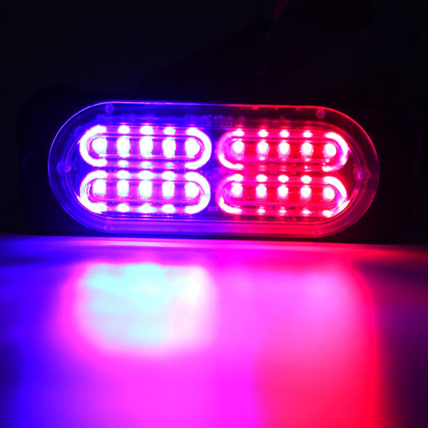 Ultratynn Strobelampe Universal Advarselslampe 9~30V Varebil Bil IP66 Blinkende Nødlys (Tilfeldig)