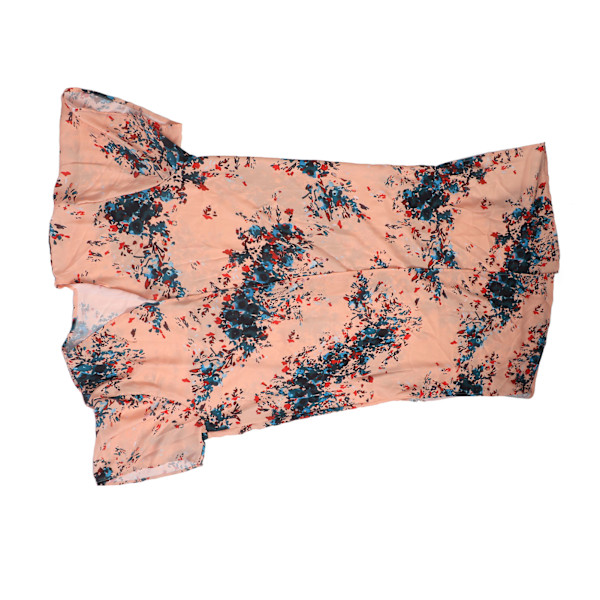 Dame Strand Cover Up Blomsterprint Løs Åndbar 3/4 Ærme UV Beskyttelse Badedragt Cover Up