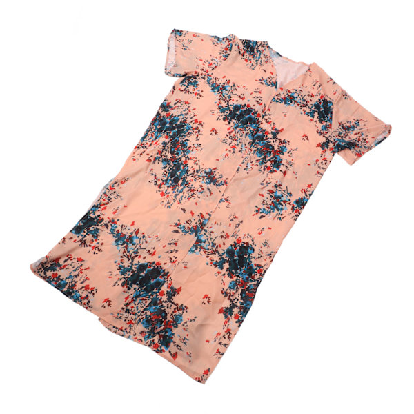 Dame Strand Cover Up Blomsterprint Løs Åndbar 3/4 Ærme UV Beskyttelse Badedragt Cover Up