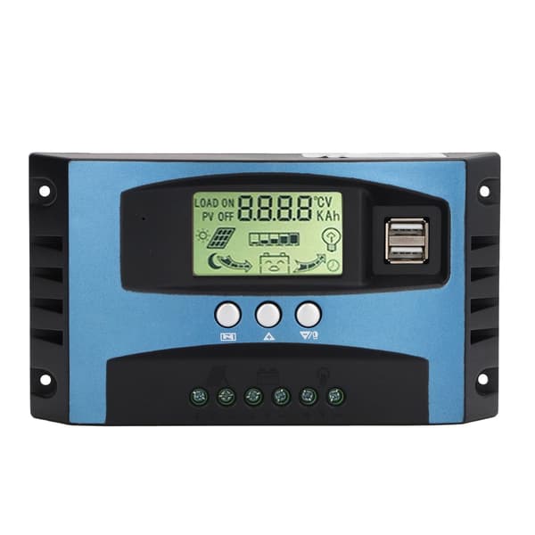 MPPT Solar Charge Controller 12V 24V Auto Identification LCD Display Dual USB Output Justerbar Solar Power Regulator 30A