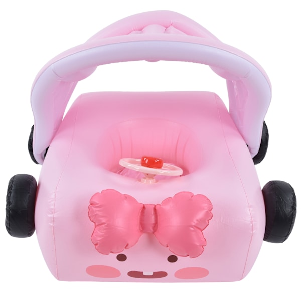 Bilformade babysimningsflottbåtar förtjockade säkra rosa småbarns simringar för simbassäng