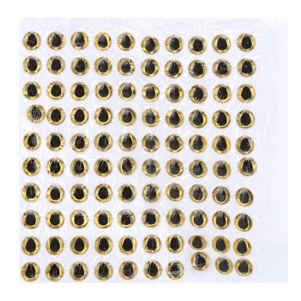 100 st Fiske Lockögon Droppformade Falska Fiskögon för Tillverkning av Fiske Bete Guld 6MM