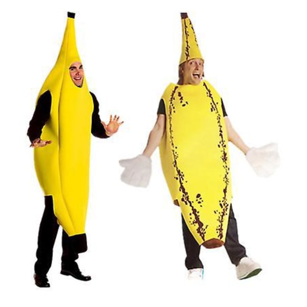 Gul voksen banankostyme - One Size