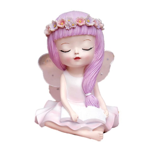 Purple Flower Fairy Statues - Enchanting Angel Gifts for Home Decor and Sculpture Art